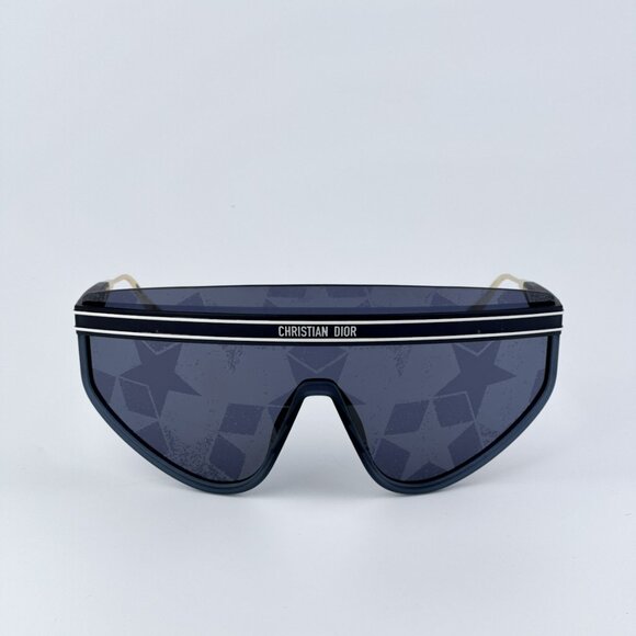 Dior Women BRAND NEW Sunglasses Matte Navy Blue Silver Mask DIORCLUB M2U 31B7 - Picture 4 of 11